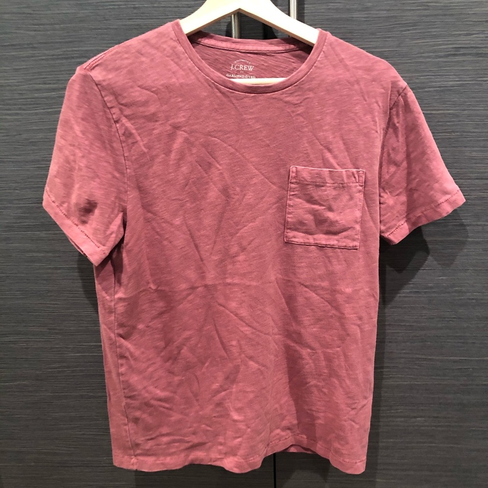 JCREW LIGHT PLUM COLOR POCKET TEE